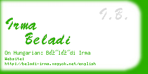 irma beladi business card